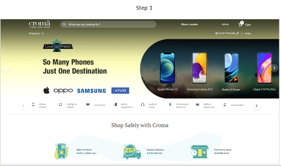 Croma FAQ's Online Electronic Shopping Croma